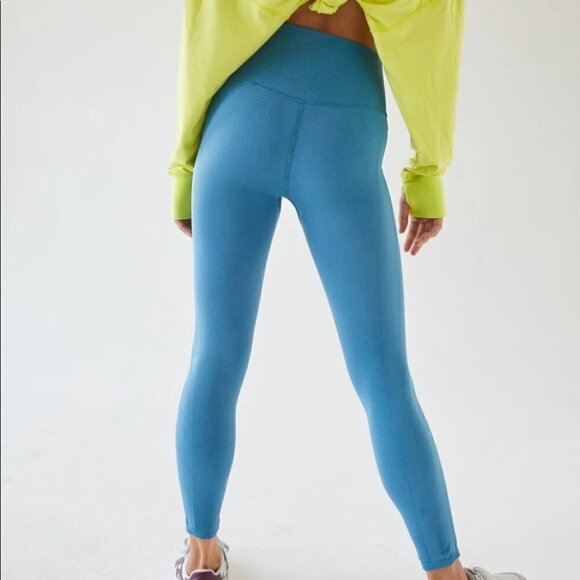 free People Blue High-Waist Free Throw Legging / Coastline size Large - Picture 7 of 12